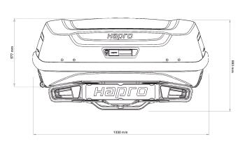 Box na ťažné zariadenie Hapro Boxer M340 Sage Green