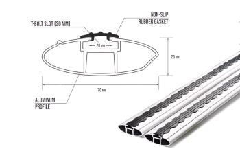Strešný nosič TURTLE Air2 Black (MC02001-9094B) pre DACIA Lodgy