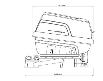 Box na ťažné zariadenie Hapro Boxer M340 Sage Green