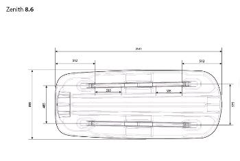Strešný box Hapro Zenith 8.6 Pure White