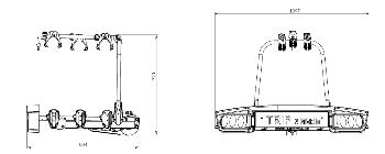 Nosič bicyklov Hakr Trip 3 Middle + adapter HV1160