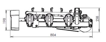 Nosič bicyklov Hakr Trip 3 Middle + adapter HV1160