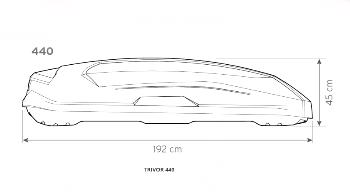 Strešný box Hapro Trivor 440 Supermatt Anthracite