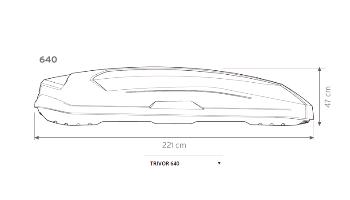 Strešný box Hapro Trivor 640 Brilliant Black